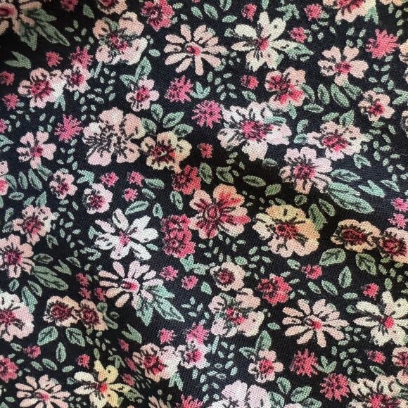 Larsyn & Lily Womens Micro Floral Jumpsuit M Flutter‎ Sleeves Button Cinch Waist - Picture 3 of 6